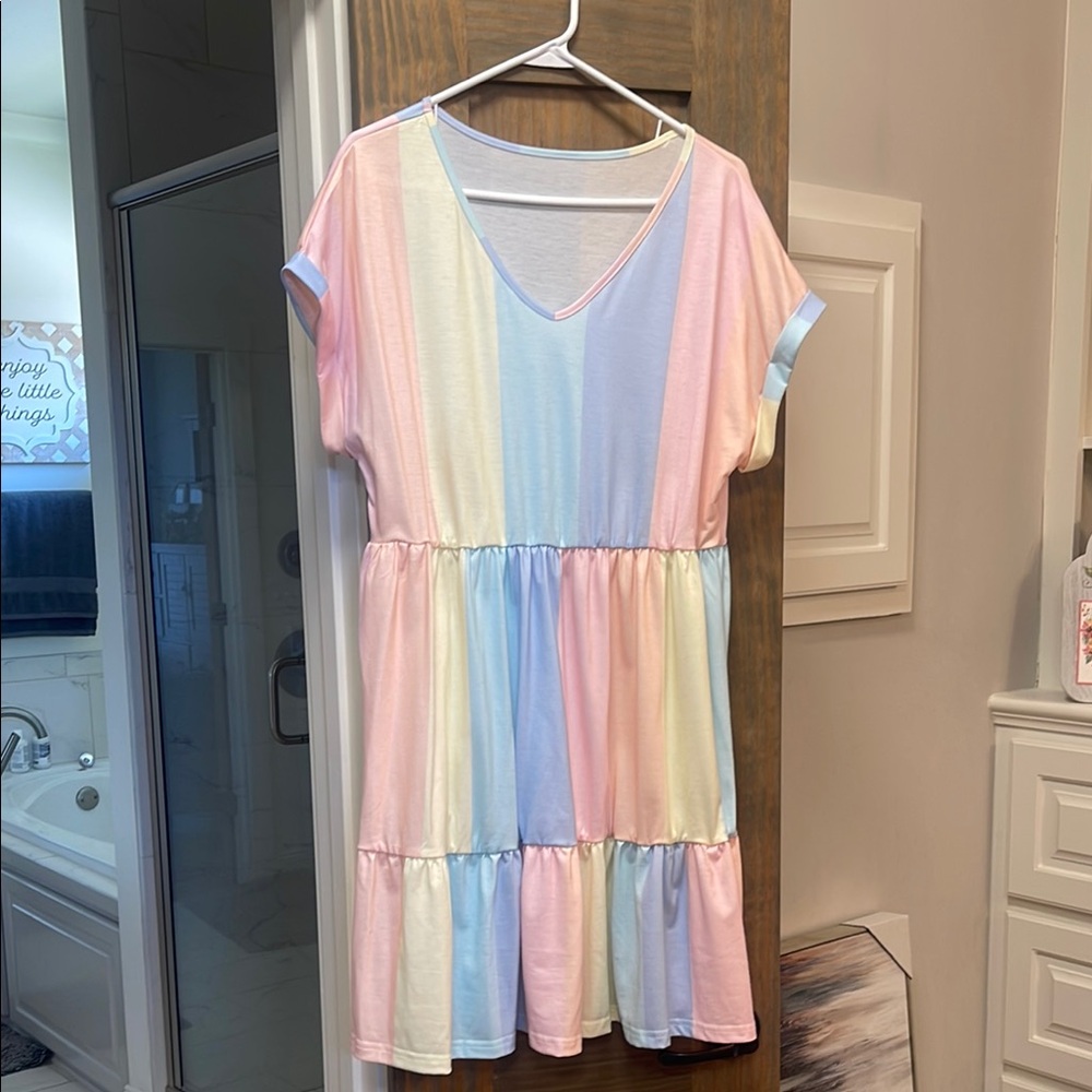 Pastel Striped Dress